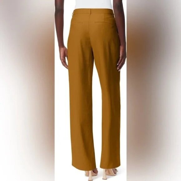 NWT Sam Edelman Codie High Rise Wide Leg Pant 31 Mustard Yellow Stylish Trousers - Picture 2 of 16